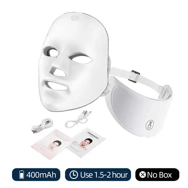 GlowCalm™ LED Light Therapy Mask — Face + Neck
